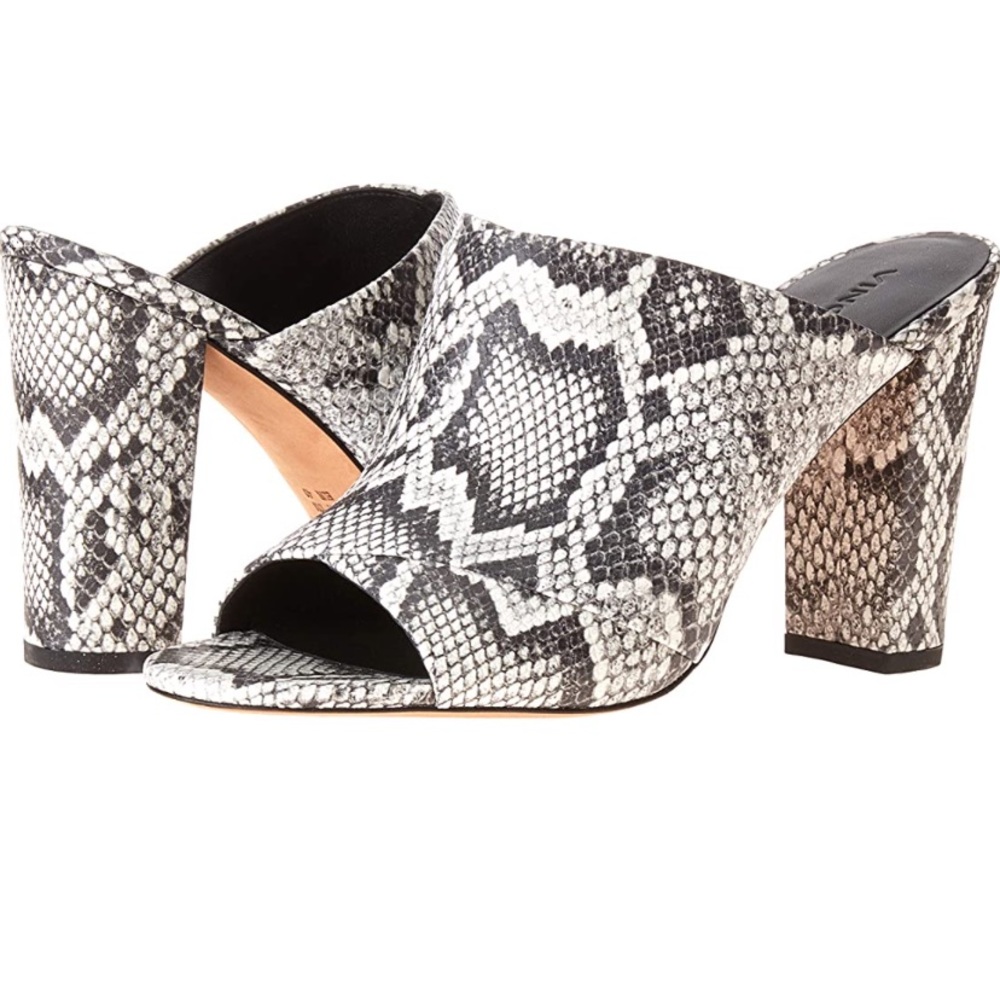 2/$60 Vince Sahara Snakeprint Leather Heel NWT